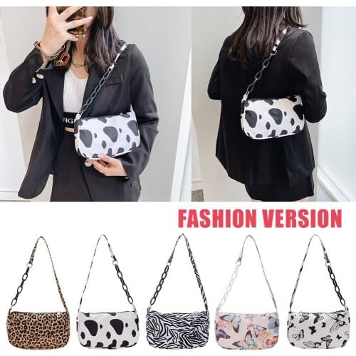 Fashion Shopping Bag Womens Handbag Butterfly Leopard Zebra Cow Printing Underarm Casual Shoulder Bag Purse Card Pouch