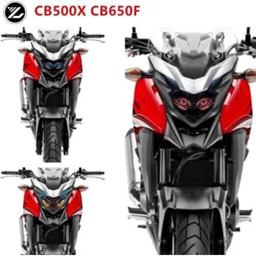 Motorcycle accessories Front Fairing Headlight Guard Sticker Head light protection Sticker for HONDA CB650F CB500X 2017 2018 19