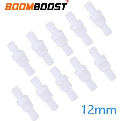 Check Valves Car Motorcycle 4/6/8/10/12 mm Plastic One-Way Inline Non-Return For Fuel Gas Liquid 10Pcs Fluids Various Sizes