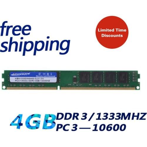 KEMBONA full tested DDR3 1333Mhz 4GB Brand New Desktop Ram Memory for Desktop RAM Memory / Free Shipping