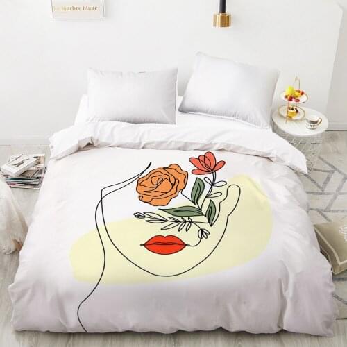 Duvet cover Quilt/Blanket/Comfortable Case Luxury Bedding 140x200 150x200 240x220 240x260 for Home 3D Print Woman yellow