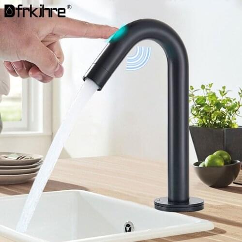 Bathroom Barss Basin Faucet Automatic Touch Free Sensor Faucets Water Saving Inductive Electric Water Tap Mixer Touch Faucet