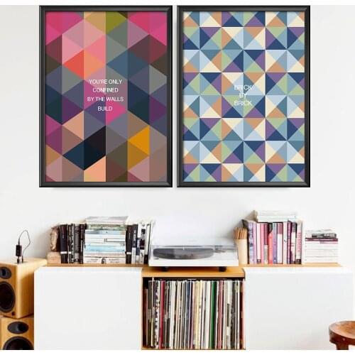 Modern Room Print Wall Art Motivational Brick By Brick Quote Posters Inspirational Painting No Frame Pictures