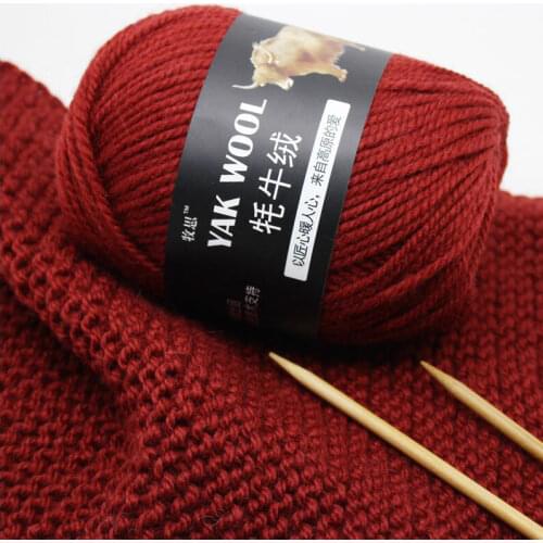 TPRPYN 500g=5Pcs Yak Wool Yarn for Knitting Fine Worsted Blended Crochet Yarn Knitting Sweater Scarf