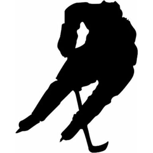 Creative Push Hockey Player Pattern Cars Decal Pvc Heat-resistant and Waterproof Reflective Auto Motorcycle Sticker Decoration