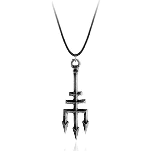 New Retro Poseidon Trident Neptune Spear Greek Necklace Trishul Ukraine Symbol Necklace For Mens Sweater Accessories Free Shipp