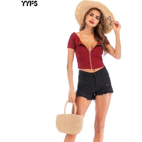 Женские укороченные футболки YYFS China At AliExpress
