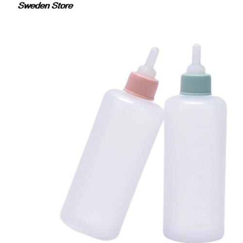 1PC Pet Puppy Kitten Feeding Bottle Small Dog Cat Milk Nursing Care Kit Portable Travel Pet Milk Bottle Green/Pink