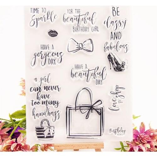 15.5x20.5 Shopping bag Transparent Clear Stamps Silicone Seals Roller Stamp DIY scrapbooking photo album/Card Making Easter