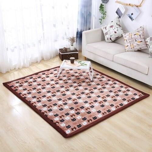 2CM Thick cut cat soft cartoon tatami baby carpet bedroom livingroom rugs cut cat children playmat large tapete customized