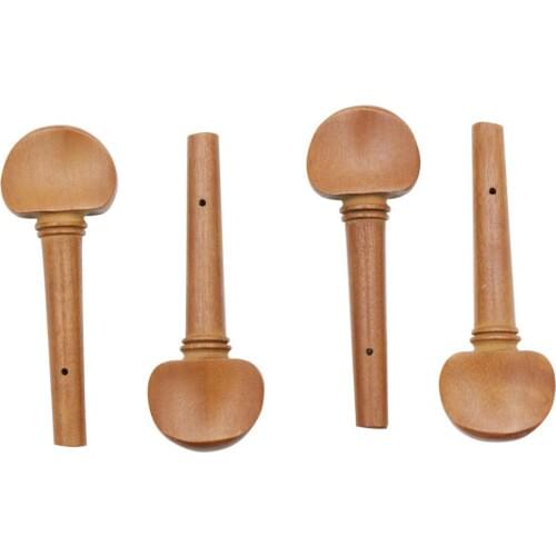 4Pcs Violin Fiddle Tuning Peg Set Mahogany Ebony 4/4 Violin Part Tuning Pegs Tuners Open Hole String Instrument Accessories