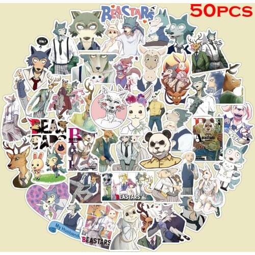 50PCS Anime BEASTARS Sticker Cartoon PVC Waterproof Material Sticker DIY for Mobile Luggage Laptop Skateboard Children Toys