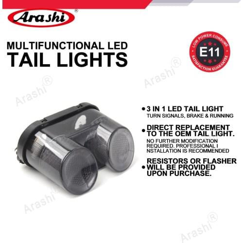 Arashi YZF-R1 / FZ1 LED Integrated Tail Light For YAMAHA YZF R1 2000 2001 Motor Brake Light Turn Signal Light Rear Taillight