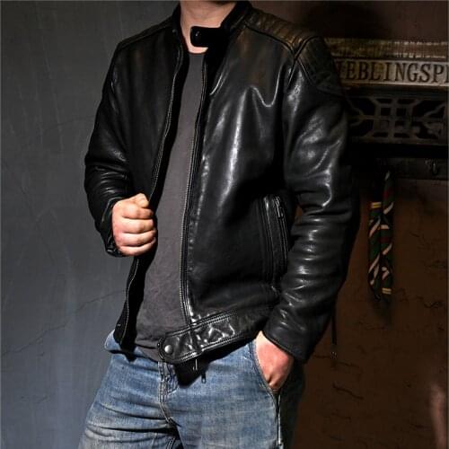 Free shipping.Brand tea core horsehide coat,brakeman genuine leather Jacket,classic casual.vintage leather clothing.sales