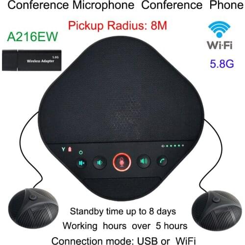 Wireless Conference Speaker with True Wireless Stereo, Built in Mic, Aux & Upto 7hrs of Playtime (Black)