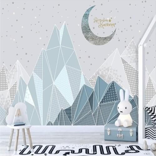 Beibehang custom Nordic modern wallpaper for walls personality geometric wallpapers for childrens room photo mural background