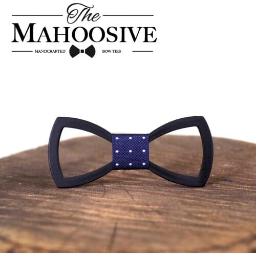Bow Tie Cravats Mens Wooden Bow Tie Mahoosive Wood Colorful Engraved Butterfly Groom Marry Groomsmen Wedding Party Men Geometric