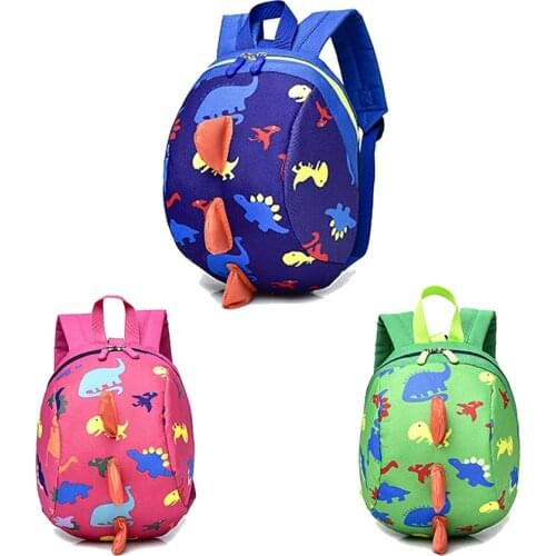 Cute Dinosaur Children Backpack Toddler Harness Anti-Lost Kindergarten Baby Backpacks Bag 3-6 Years Old Travel Parent-Child Bags