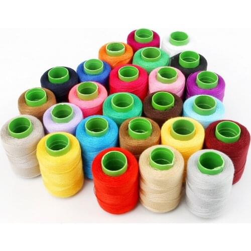 24 Colors 300m Hand Embroidery Mini Spool Industrial Sewing Threads Machine Line Craft Patch Steering-Wheel Sewing Supplies