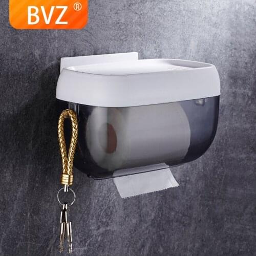 BVZ Bathroom shelves Bathroom Paper Holder Wall-mounted Bathroom Tissue Dispenser Napkin box Waterproof Toilet Paper Shelf