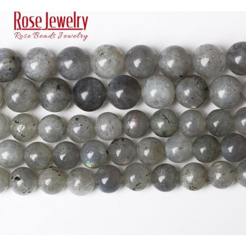 Free Shipping Natural Stone Gray White Labradorite Round Loose Beads 15" Strand 4 6 8 10 12 MM Pick Size For Jewelry Making