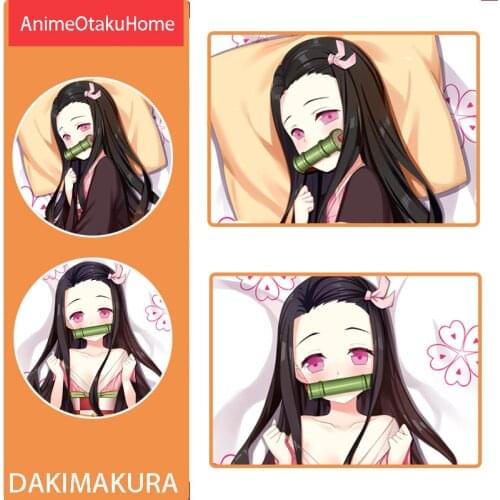 Anime Manga Demon Slayer Kamado Nezuko Throw Pillow Cover Hugging Pillowcase Otaku Bedding Decoration Dakimakura Pillow Case