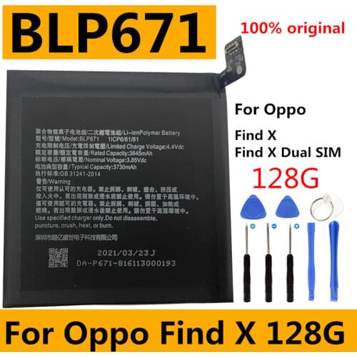 Original 3730mAh Battery BLP671 For OPPO Find X, Find X Automobili Lamborghini, Find X Dual SIM, PAFM00, PAFT00 Mobile Phone