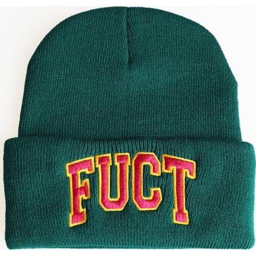 Embroidery Beanie Hat Women And Men Knitted Warm Winter Hats Unisex Solid Color Casual Hip-hop Cuffed Beanies Bonnet