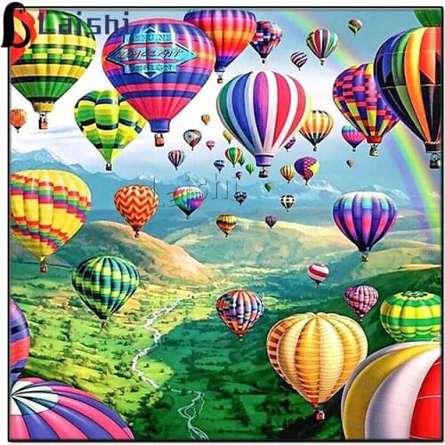 Full Diamond Painting Cross Stitch hot air balloon Mosaic Diamond Embroidery Needlework Cartoon, handmade gifts for children