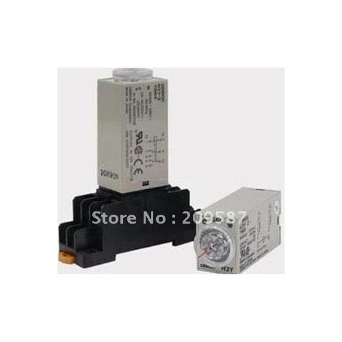 AC 110V H3Y-2 Delay Timer Time Relay 0-10 Second 110VAC & Base