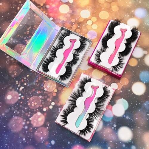 3 pairs lash book can hold 3pairs full strip lashes for 8mm-27mm mink eyelashes private own label