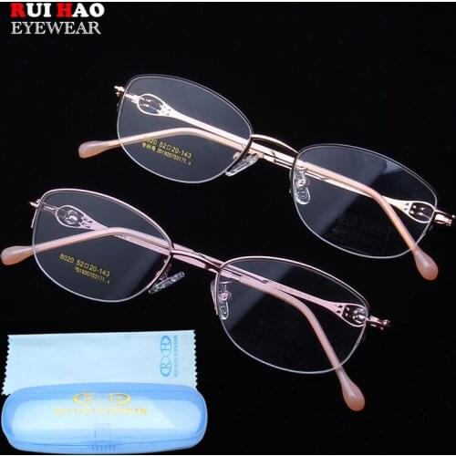 Rui Hao Eyewear Eyeglasses Frame Fashion Women Glasses Frame Optical Prescription Spectacles 8020