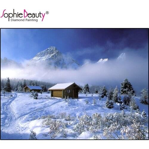 Sophie Beauty Diy Diamond Painting Cross Stitch Winter Snow Farmhouse Embroidery Rhinestones Handcraft Mosaic Needlework Decor