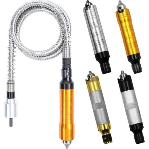 Rotary Angle Grinder Attachment Flexible Flex Shaft +Drill Chuck Handpiece For Power Electric Drill Tool