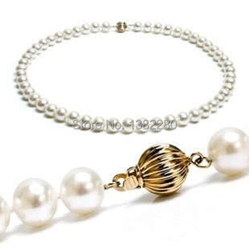 8-8.5mm White freshwater pearl necklace 18inch 2piece/lot Women fashion jewelry making design