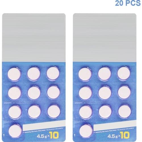 10/20Pcs Toilet Chlorine Cleaning Tablets Pipe Dredge Cleaner Pipeline Sewer Deodorant H99F