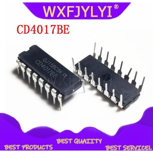 10PCS CD4017BE DIP16 CD4017 DIP CD4017B DIP-16 HEF4017BP TC4017BP CD4017CN HD14017BP