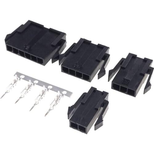 10 pcs Micro-Fit 3.0 mm connector single row Female Receptacle Housing 1x2 2 Pin 3 4 5 6 7 8 Pin /Matching Male Terminal