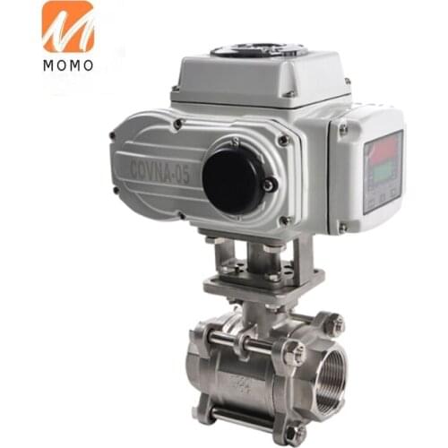 12V 24V 220V 3 PCS Stainless Steel On Off Type Electric Actuator Motorized Water Flow Control Ball Valve