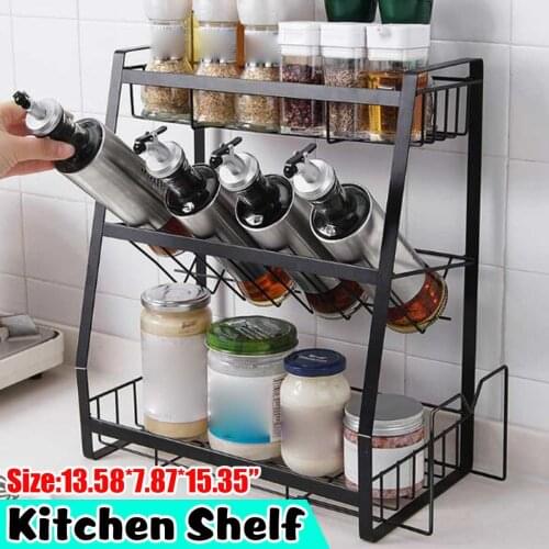 3 Tier Kitchen Shelf Rack Kitchen Shelf Spice Organizer Kitchen Storage Rack Bathroom Organizer Shelf