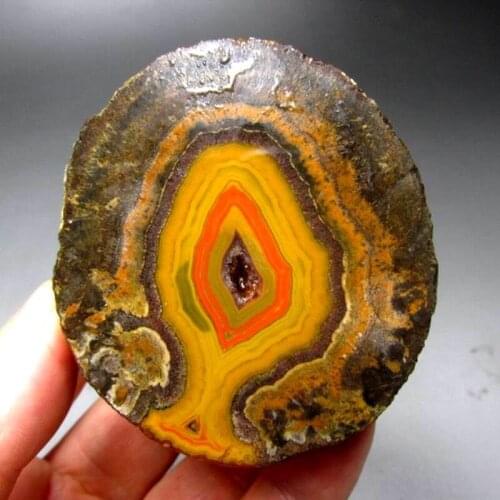 460g Pair of Unpolished Achat Agate Thunderegg Half Geode - crystals and stones healing Mineral specimen Home Decor L0151