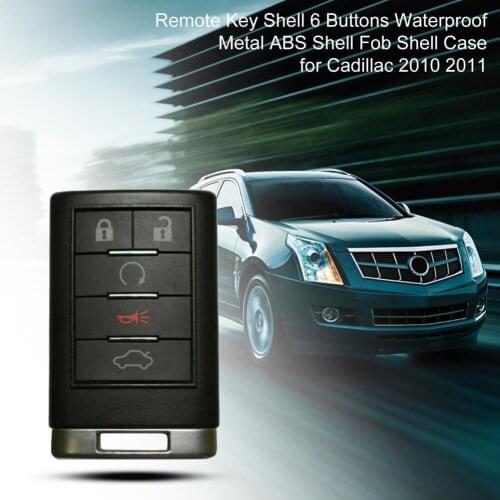 50% Hot Sales!!! Remote Key Shell 6 Buttons Waterproof Metal ABS Shell Fob Shell Case for Cadillac 2010 2011