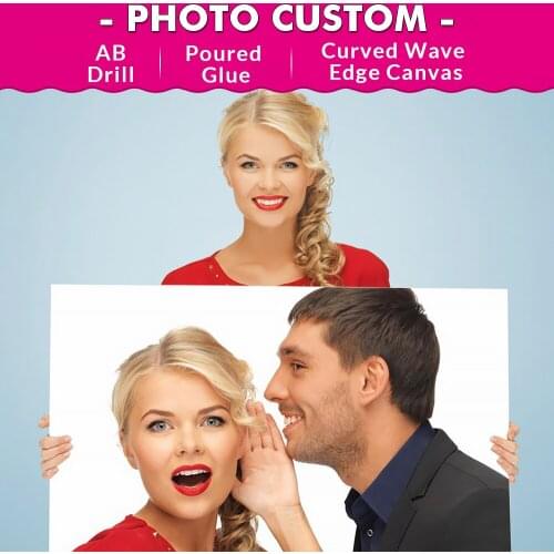 5D Diamond Painting Kits Custom AB Drill Powered Glue Cross Stitch Picture of Rhinestone DIY Gift Mosaic Embroidery Decor Art