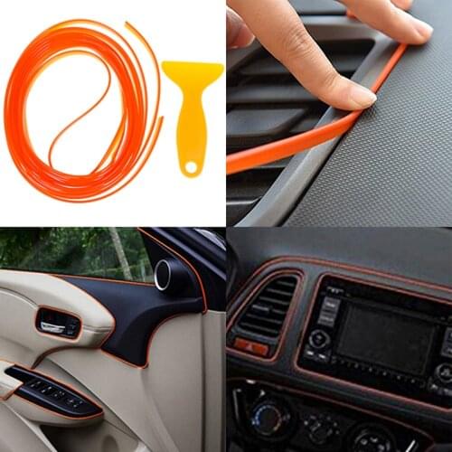 5mAir Outlet Door Protector Rubber Trim Molding Scratch Strip Car Styling Interior Decoration Strip Auto Bumper