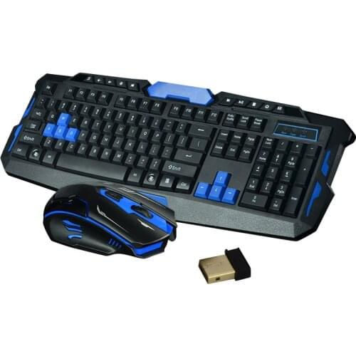 Wireless 2.4Ghz Gaming Keyboard + Mouse Combo Waterproof Optical Multimedia USB Mechanical Set Gamer игровая клавиатура