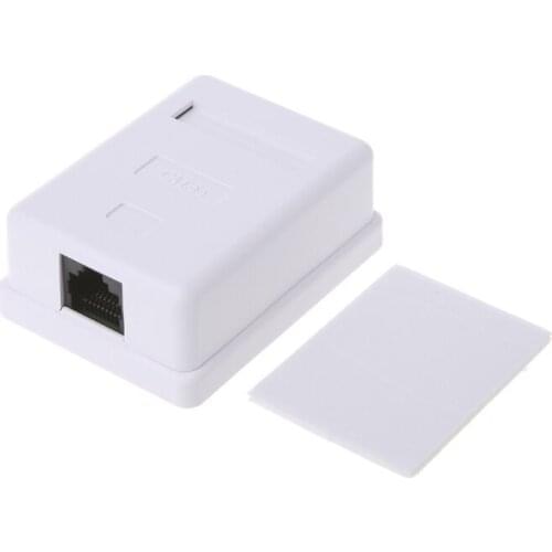 Cat5e RJ45 8P8C HM-HB01 Model UTP Unshielded Single Port Desktop Mount Box