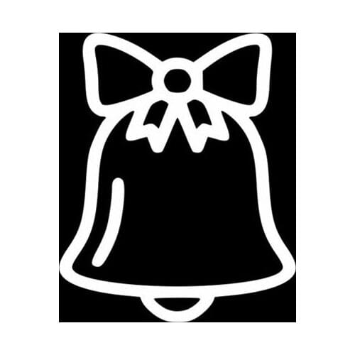 Black/Sliver Cute Bell Decal Helloween Holiday Decor Decals Car Window Trunk Art Decoration Car Styling Waterproof S967