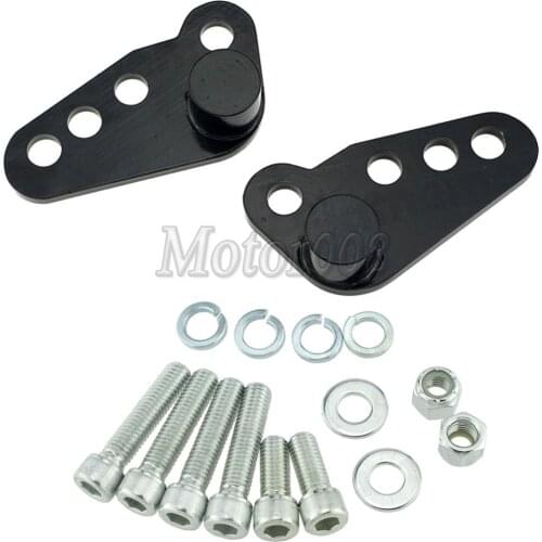 Black Steel 1-3 Inch Rear Adjustable Lowering Kit For Harley /Street /Electra /Ultra /Glide 2002-2015