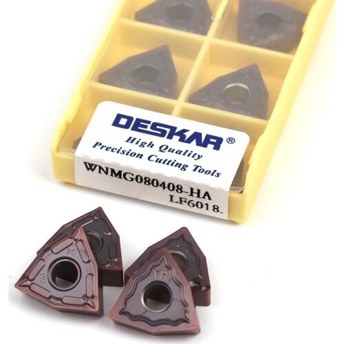 DESKAR WNMG080404 WNMG080408 MA MS JMS MQ HS HA GS LF6018 original high quality carbide blade cylindrical lathe tool
