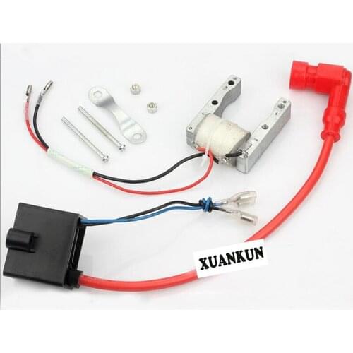 49CC 60CC 80CC Bicycle Engine Modified Silicone CDI Ignition Coil Magneto High Voltage Package